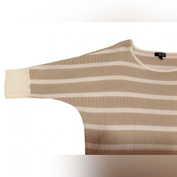 a.n.a Beige and Cream Striped Sweater - Picture 6 of 6